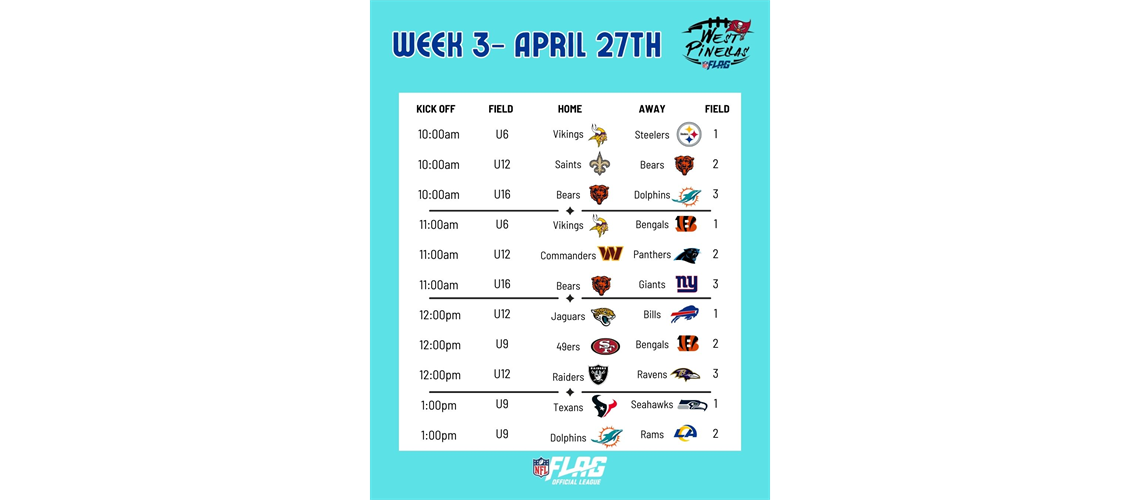 Week 3 Schedule